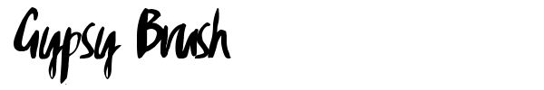 Gypsy Brush font preview